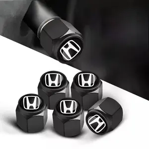 5pcs Metal Durable Car Wheel Tire Valve Caps Stem Case Cover, Fits Honda Civic Fit Crv Accord Jazz Hrv Stepwgn Prelude Insight Odyssey Crz