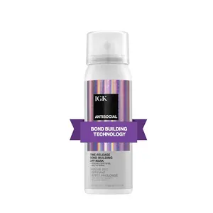 IGK Antisocial Overnight Bond-Building Dry Hair Mask | No-Rinse Leave-In Treatment for Damaged Hair | Strengthens, Smooths & Softens | 1.7FL OZ PACK OF 1
