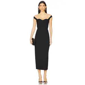 Michael Costello x REVOLVE Rubina Midi Dress in Black