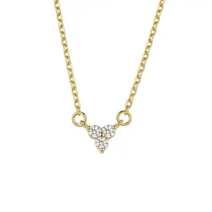 Minimalist Dainty CZ Diamond Necklace | Gold Necklace