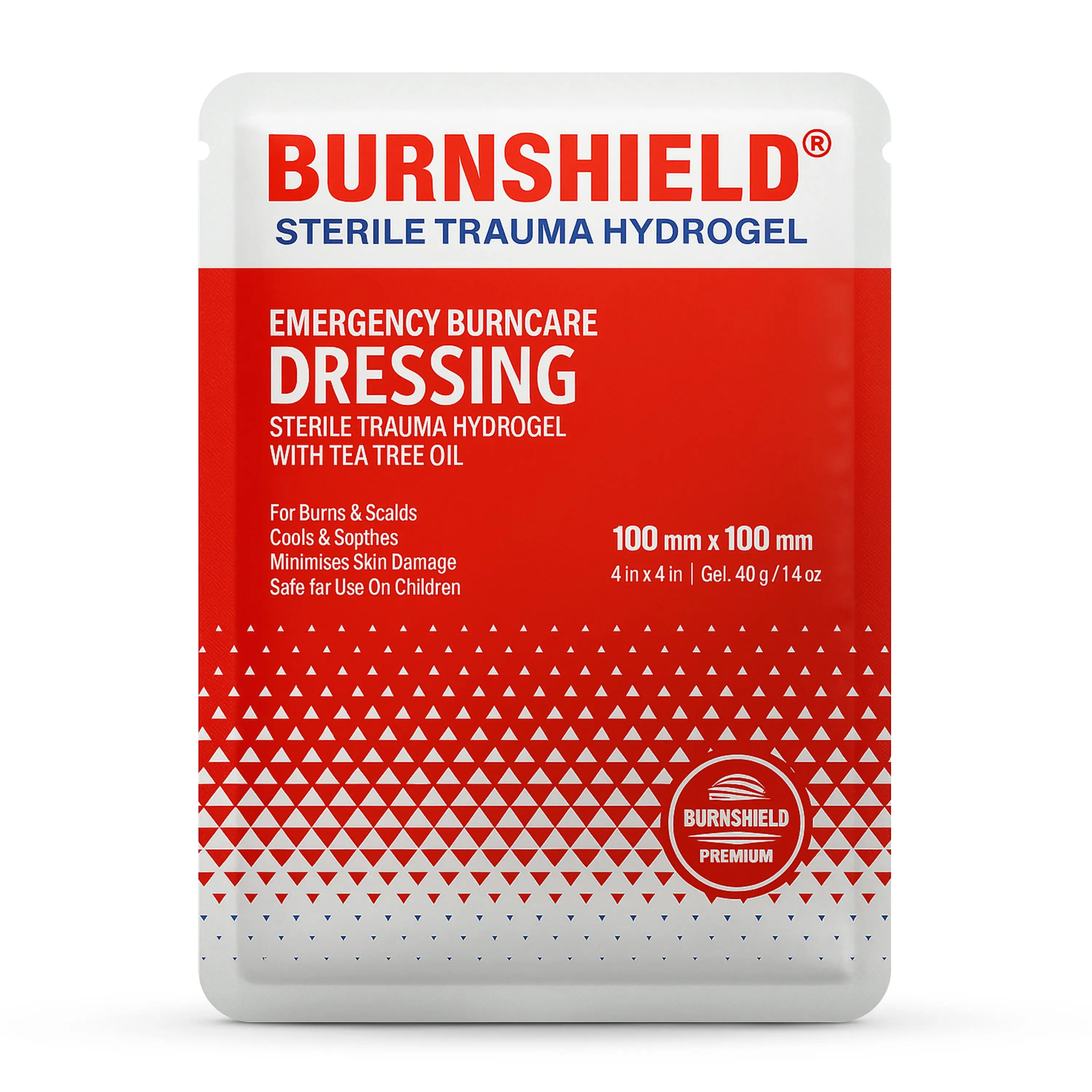 Burnshield Hydrogel Emergency Burn Care Dressing 4"x4"