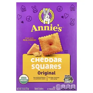 Annie's Homegrown Organic Cheddar Squares, Original, 7.5 oz (213 g)
