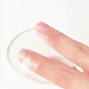 Soft Silicone Transparent Powder Puff, Non-Absorbent Makeup Sponge for Face Foundation Bb Cream, Cosmetic Tool, Beauty Accessory