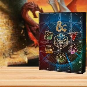24 random polyhedral dice set for dnd and rpg, advent calendar, perfect gift for gamers, men and women (multicolor)