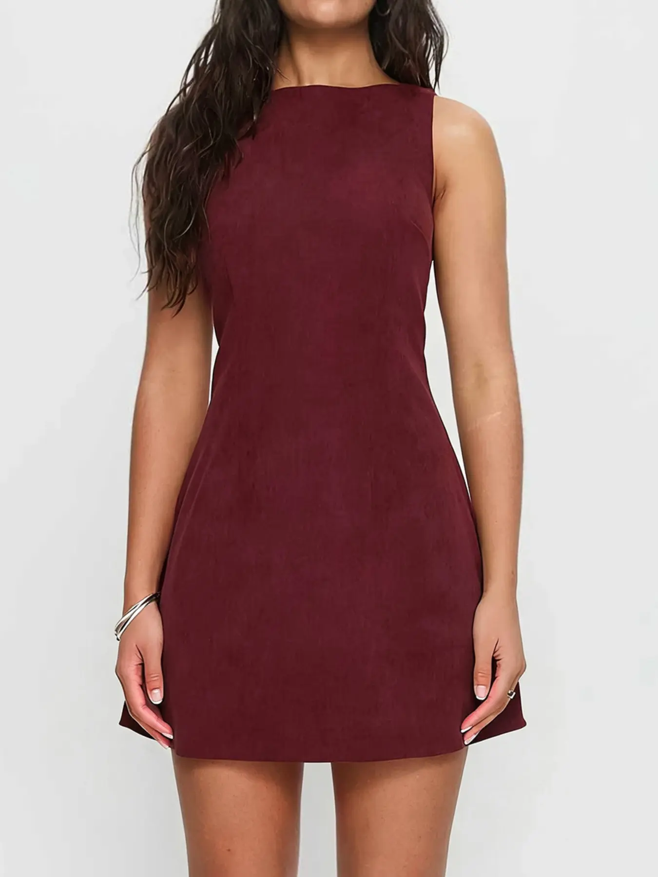 sleeveless a line mini dress Sweetheart neckline Satin A-line dress – Tux-USA®