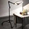 UBeesize Pro 12" Alloy Aluminium Metal LED Ring Light Selfie Tripod - Mobile Wireless Selfie Accessories with Cellphone Holder, Casters, Bluetooth Remote, USB Adapter, Adjustable Overhead Mount for Smartphones, Shadow-Free Shine for Content Creators
