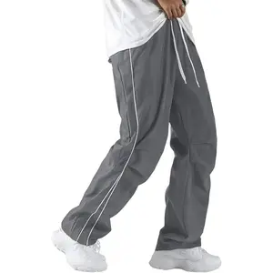 Luxury Premium Men's Wear JMIERR Men's Baggy Parachute Pants Loose Casual Wide Leg Y2K Lightweight Quick Dry Deep Pockets Urban Pants