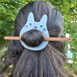 Cute Anime Cat Bun Holder Hair Pin