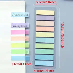 200/400/1000/2400 Sheets Random Colors Stickers, Transparent Index Creative Memo Pads, Office School Stationery, Self-Adhesive Sticky Notes