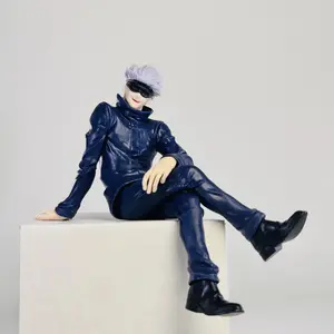 Hot New Jujutsu Kaisen Anime Figure Sitting Satoru Gojo Figure Collection Model PVC Action Figures Anime Decoration Toys Gifts