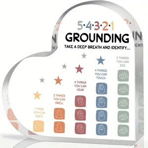 Mental Health Acrylic Sign - Psychotherapy Affirmations & Anxiety Decor for Home, Office, or School Counselor Signage Multicolor