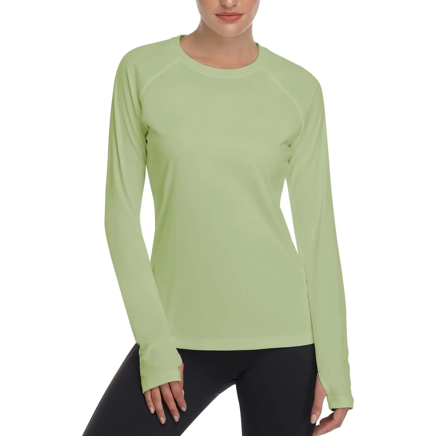 Women's Sport T-Shirt - Hooded Long Sleeve with UPF 50+ Sun Protection & Thumb Holes, Fast Drying for Running & Hiking, Fast Drying Women's Long Sleeves Sport T-Shirt, Heat-Wicking Women's Long Sleeves Sport T-Shirt