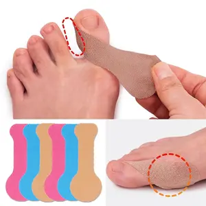 30/60 pieces of elastic toe support tape, elastic toe protector muscle internal fixation tape, big toe support sports tape, flexible toe support, breathable material, toe protector