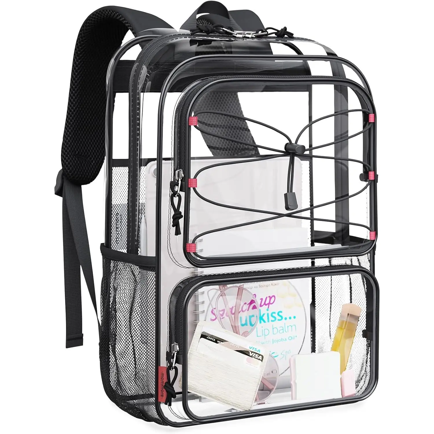 Clear Backpack Heavy Duty Transparent Backpack Large See Through Bookbag for School