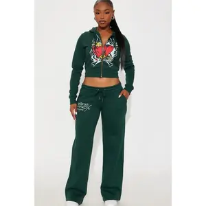 Ed Hardy Twin Flame Wide Leg Pant - Hunter S