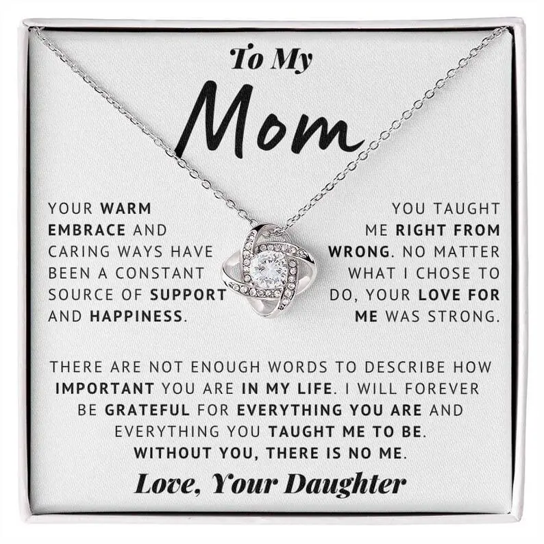My Mom Forever Grateful | Heartfelt Gift for Mom From Daughter, Custom Necklace for Mama, Meaningful Xmas Christmas Bonus, Perfect Jewelry for Birthday or Mother's Day, Sentimental Keepsake, Thoughtful Gift to Show Your Love and Appreciation Always