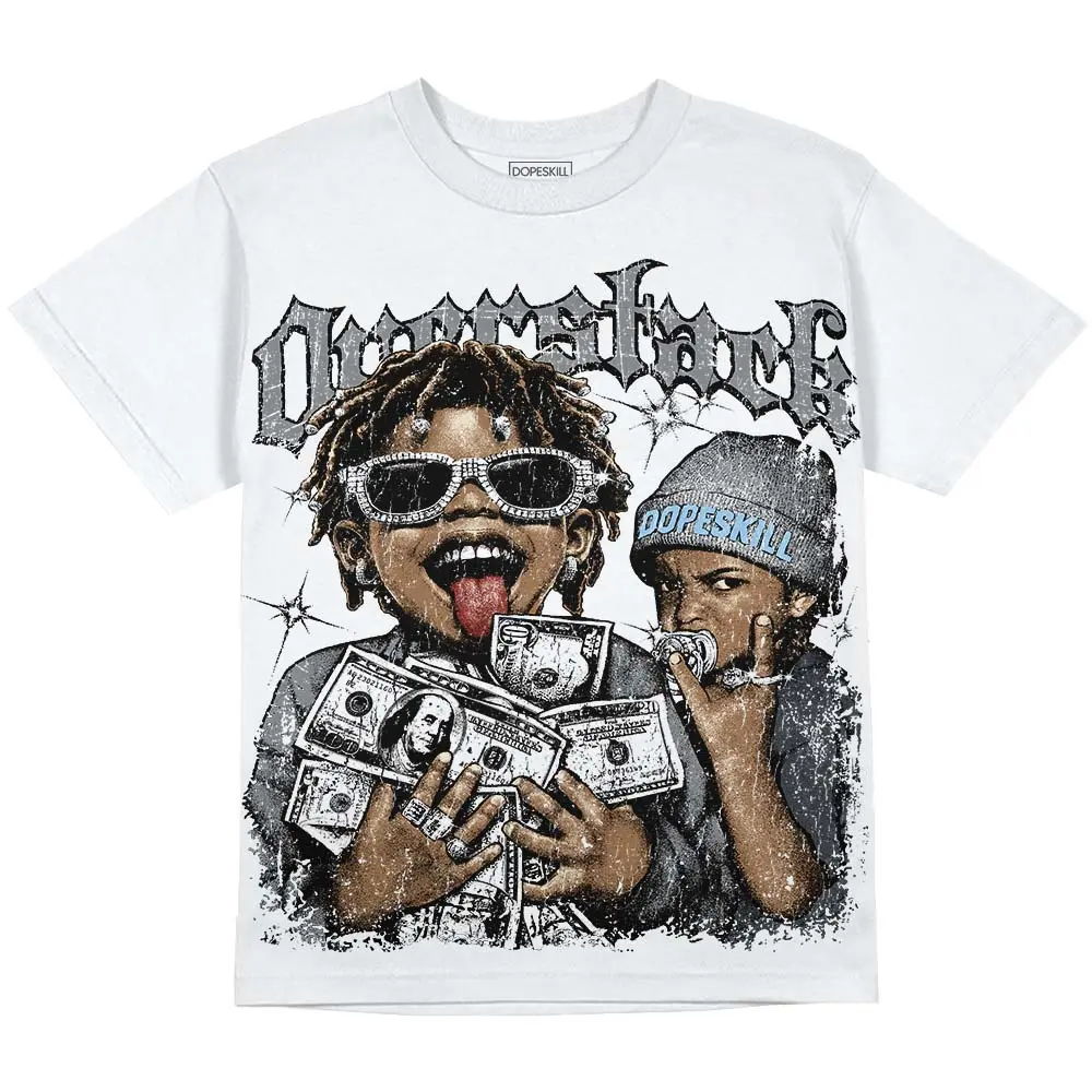 DopeSkill Oversize Print Graphic Tees Wolf Grey 5s Streetwear Unisex Cool T-Shirt Sneaker Colour Matching Overstack Graphic