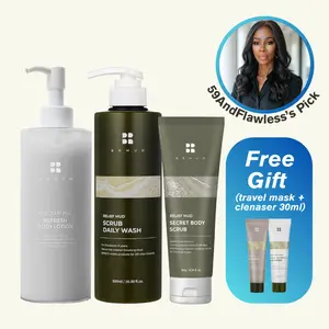 [Official Shop] BRMUD @59AndFlawless’s Body Reset Care Set (3-Step) – Body Wash + Body Scrub + Body Lotion | Smooth & Clear Body Routine + Free Travel Kit