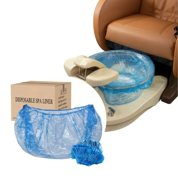 TP Plastic 400 PCS Blue Disposable Spa Liners | Fits Most Tubs, Durable Waterproof Foot Spa Liners for Pedicure & Salon Use Home Goods