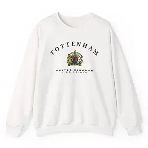 Tottenham Sweatshirt, London Souvenir Crewneck, North London Unisex Sweater, Vintage UK Travel Gift, Tottenham Shirt for Men & Women