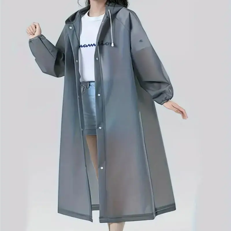 Waterproof Windproof Raincoat, 1 Count Portable Durable Raincoat, Outdoor Raincoat for Men & Women, Rain Clothes for Outdoor Activities