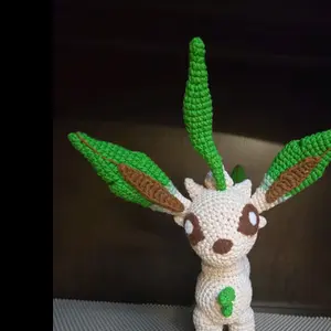 Crochet Leafeon pokemon plushie