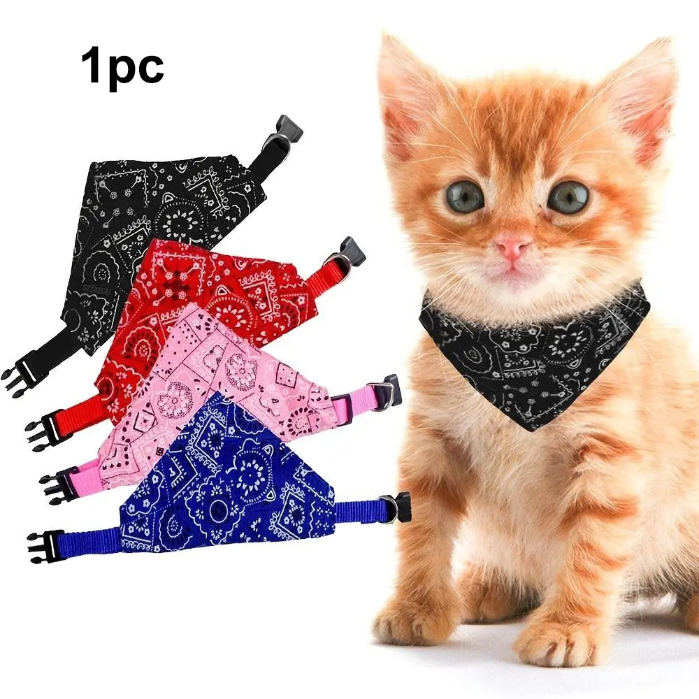 Adjustable Versatile Triangle Bib Scarf for Small Dogs & Cats, Cute Fashionable Pet Accessory for Teddy Bichon Pomeranian, Stylish Doggy Cat Collar, Pomeranian Accessories