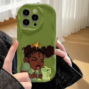 Officially Licensed Princess and The Frog Personalized iPhone Case, Flexible TPU Cover with Comfortable Grip, Shockproof Camera Protector for iPhone 11 Pro Max, 12/13/14/15/16/17 Air Cellphone Accessories
