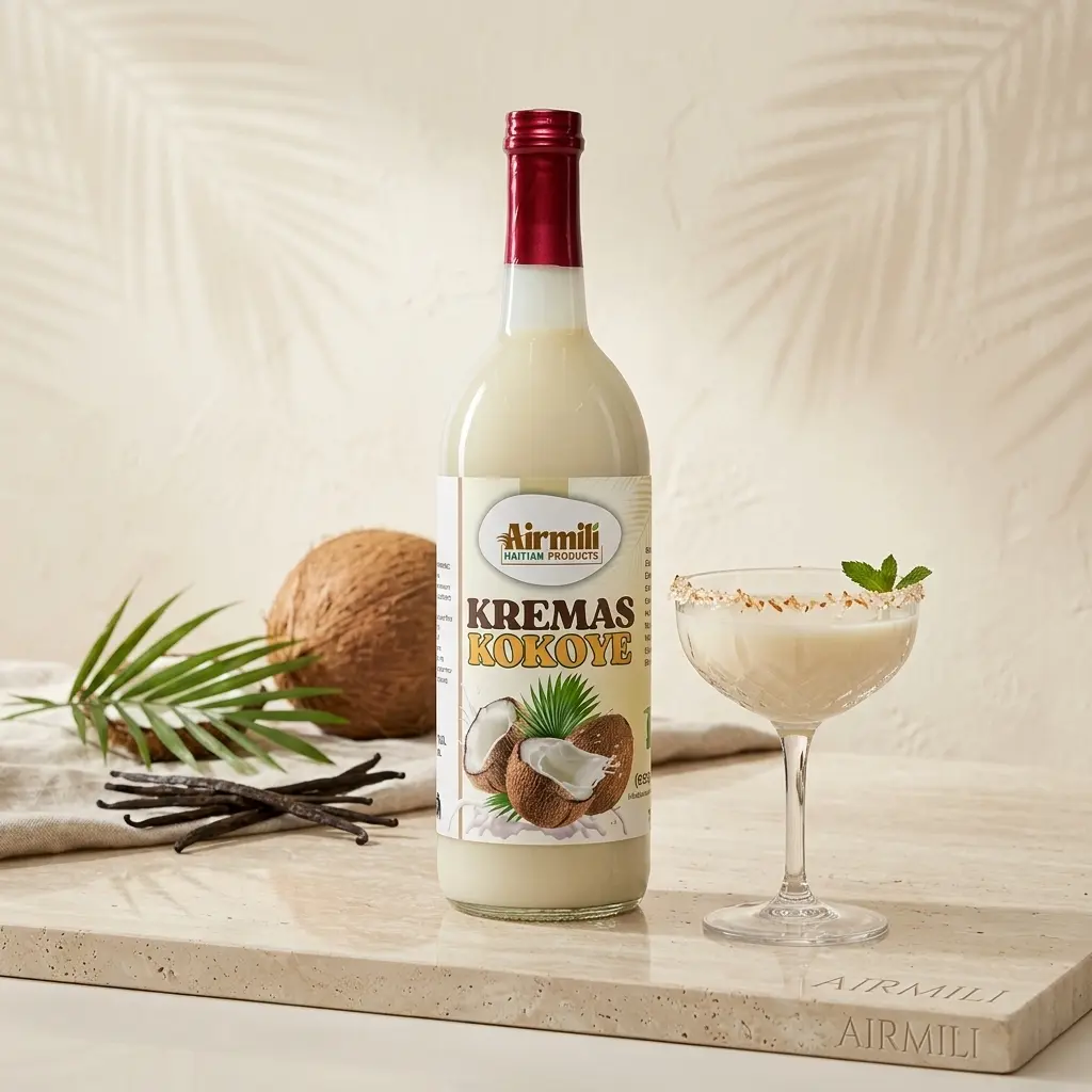 Airmili Kremas Kokoye - Premium Coconut Cream for Desserts and Beverages - Ideal for Tropical Recipes and Cocktails