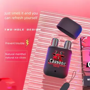 Causone Refreshing Brain and Nasal Stick Driver Stay up late and Nasal Suction Double-Operated Wake-up Energy Stick Natural Essential Oil and Double Mint Anti-Narrow Congestion and Prevent Traffic Sickness