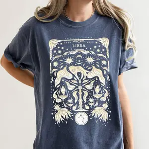Libra Celestial Zodiac Comfort Colors Tees, Horoscope, Astrology