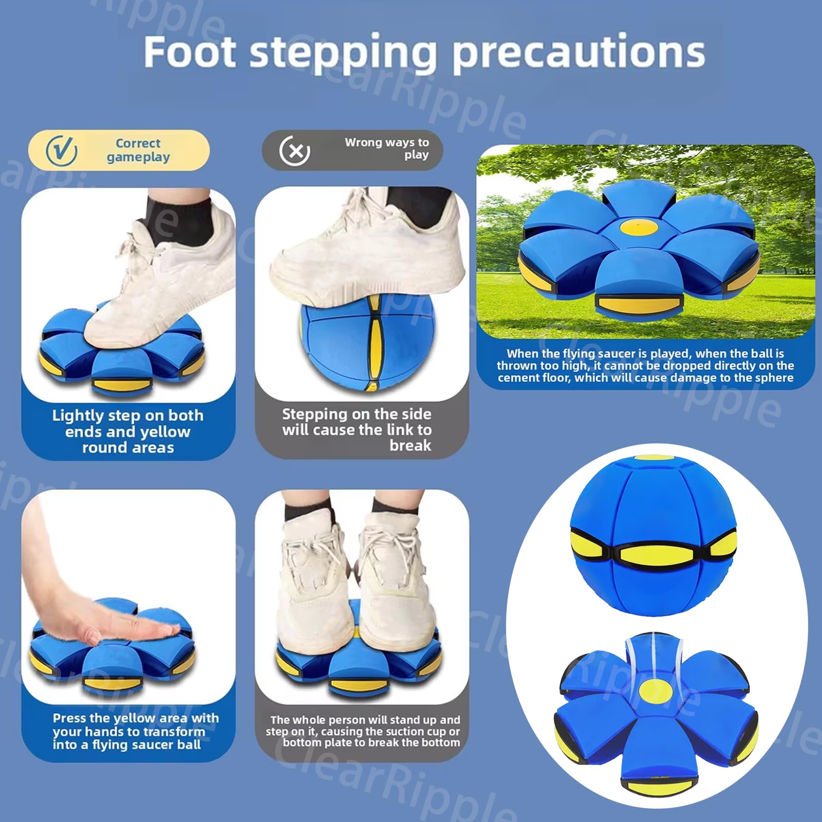 3Pcs Magic Bouncing Ball - Magic Meta Ball, Magic Flying Saucer, Bouncy Ball, Parent-Child Interaction, Doggy Disc Balls for Small & Large Dogs, Dual Form Freely Switchable ,  magic meta ball,  popup ball ,  kids ball