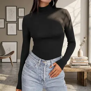 Women's Long Sleeve Tight Fitted Crewneck Thermal Undershirt - Lightweight Basic Underscrubs Tee Top for Layering Comfortable Everyday Wear Essential Casual Shirts