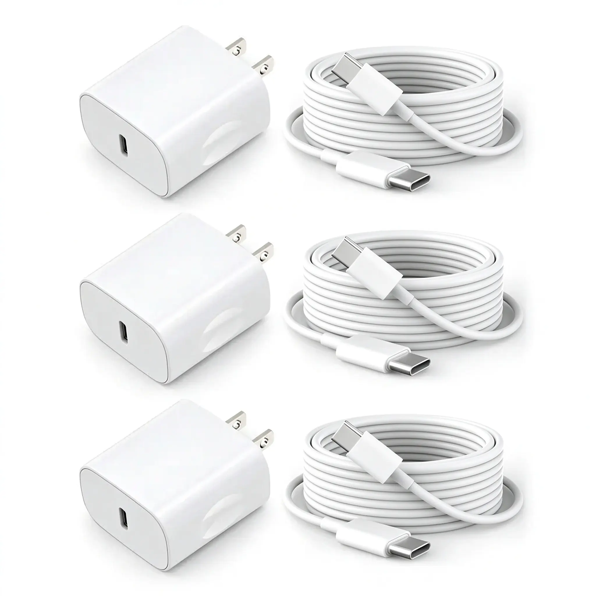 20W PD USB C Fast Charger with 6FT USB C to Type C Data Cable for iPhone 18/17/18/17 Air/16/15, AirPods, iPad, Super Fast Charging Adapter & Cable Set Cellphone Electronic Accessories