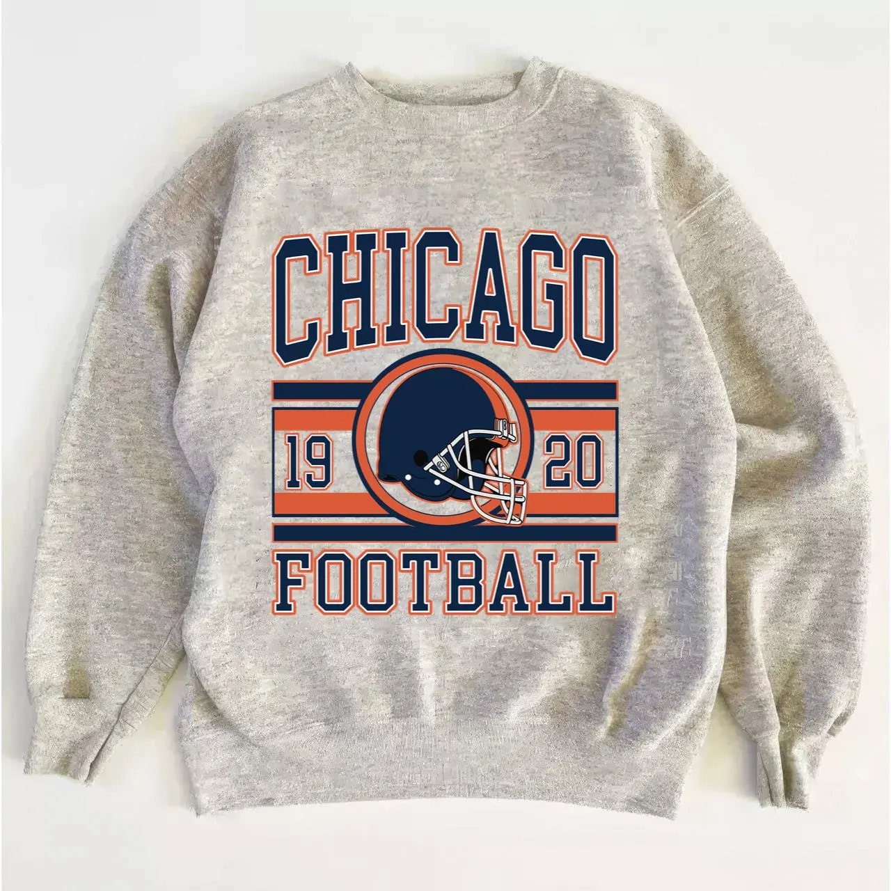 Chicago Football Vintage Sweatshirt, Retro Crewneck Pullover for Women, Game Day Outfit