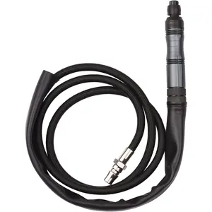 Air Grinder 1/4 Inch Pencil Type Die Grinder Flex Shaft Rotary Tool with Air Hose 2 Collets Pneumatic Engraving Pen with Spanner Carry Case