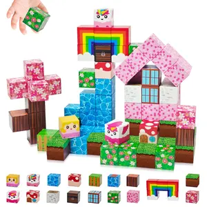 Magnetic Blocks Unicorn Cubes - Sensory Tiles Building Toys Magnetic Building Set for Kids Christmas Birthday Gifts, Perfect for Enhance Hand-Eye Coordination Motor Skills, Perfect Educational Gifts for Birthdays, Christmas, Children's day