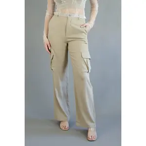 Olivia Linen Cargo Pants Tan