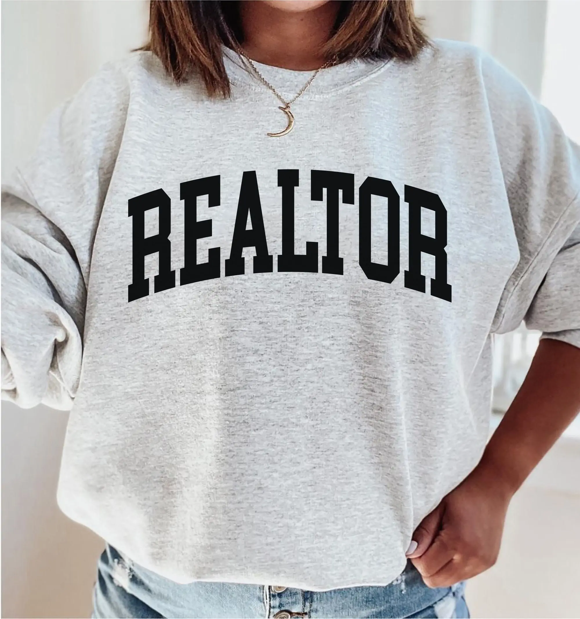 Realtor Sweatshirt, Real Estate Agent Sweatshirt, Realtor Crewneck, Realtor Shirts, Realtor Gift, Real Estate Shirts Cotton Fabric