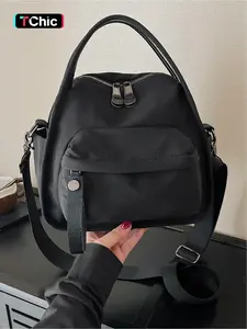 Fashionable casual handbag, retro style, daily adjustable shoulder strap, multi pocket shoulder bag, office workwear style, elegant commuter bag, simple crossbody bag, Versatile Shoulder Bags, Trendy Commuting Bag