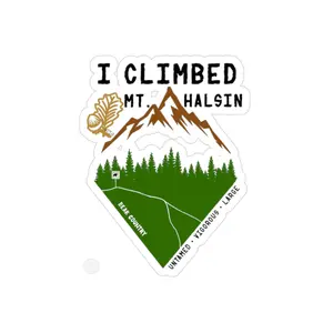 Mt. Halsin Transparent Outdoor Stickers, Die-Cut, 1pc