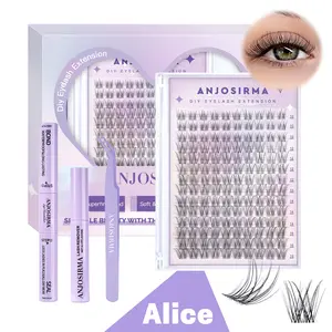 AN JOSIRMA Alice DIY Lashes Clusters Invisible Band Natural Soft Waterproof Lash Extension Easy to Apply at Home Cosmetic Makeup Volume False Eyelashes #DealsForYouDays