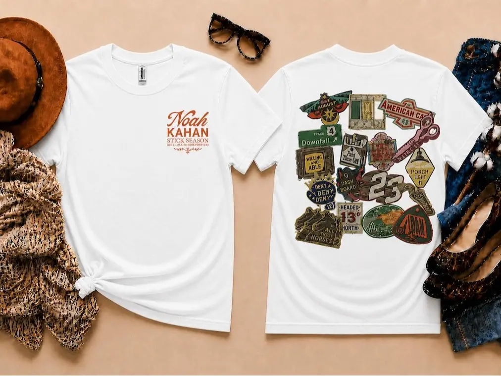 Noah Kahan The Divide Tour T-Shirt 2 Sides, Merch 2026 Shirt, World Tour 2026, I'll Leave Porch Light On Concert, T Shirt Hip Hop Graphic Oversized Fan Gift Unisex