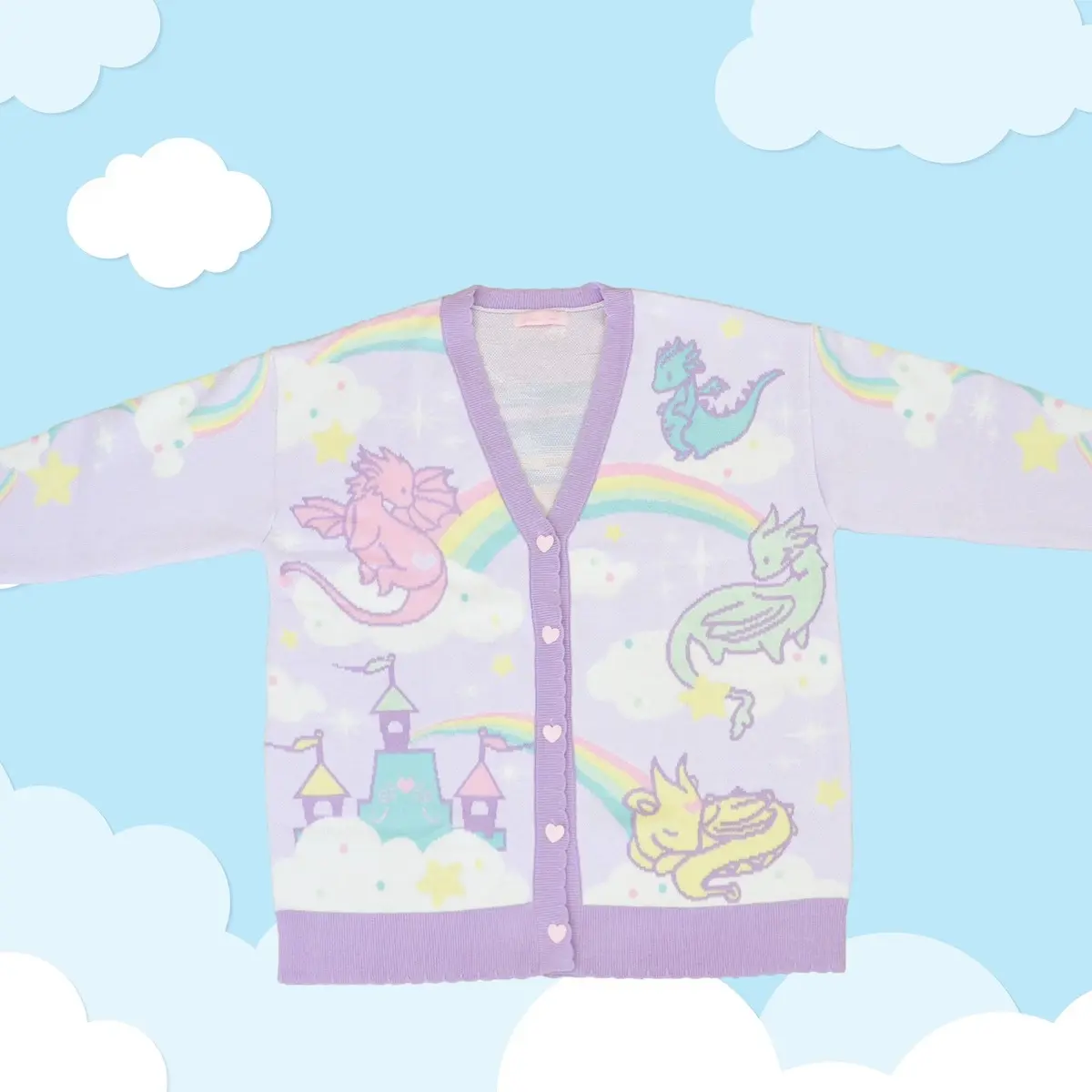 Kawaii Dragon kingdom cardigan