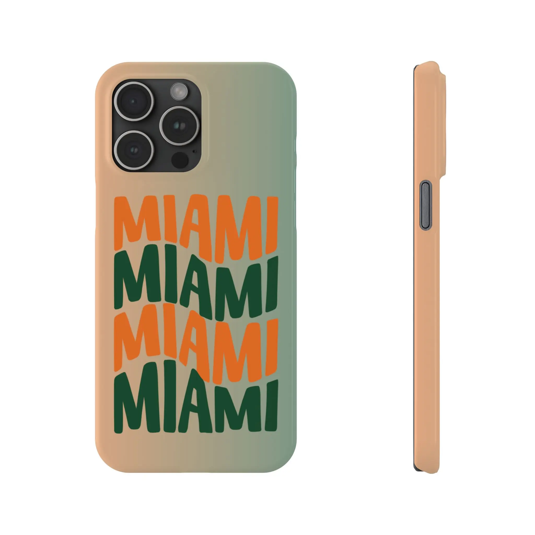 Miami Vibes Slim Phone Case | Trendy Phone Accessories, Miami Art, Summer, Gift for Her, Beach Lover, Travel, Hurricanes, College, Football