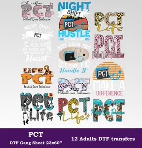 PCT DTF Gang Sheet, 23x60 in. Ready to Press Heat transfers