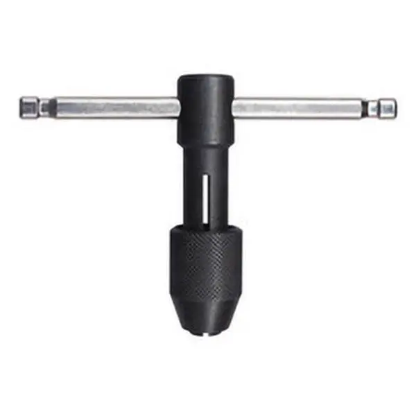 Titan USA Tap Wrenches, Minimum Tap Size Compatibility (Inch): 1/4, Maximum Tap Size Compatibility (Inch): 1/2, Handle Style: T-Handle, Ratcheting: No, Overall Length (Inch): 5-7/8, UNSPSC Code: 27111720 TE78702
