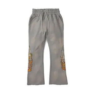 Who Decides War Faded Flame Glass Grey Sweatpants