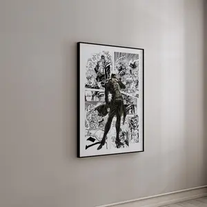 Manga Poster - Jotaro Kujo - Curated Manga Panels - Poster Print