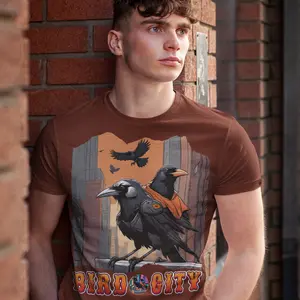 Bird City Baltimore Men’s premium heavyweight tee Classy Cotton Fabric Menswear
